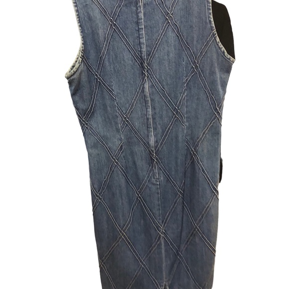 Vintage Sketchers Denim Dress Jumper Size 8 Argyle Texture Great piece!! - Picture 2 of 10